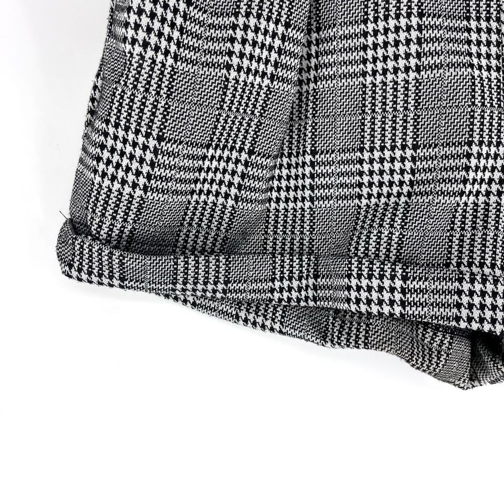 Haute Monde Glen Plaid Cuffed Shorts High Rise Beige Black Size Small - Picture 3 of 7